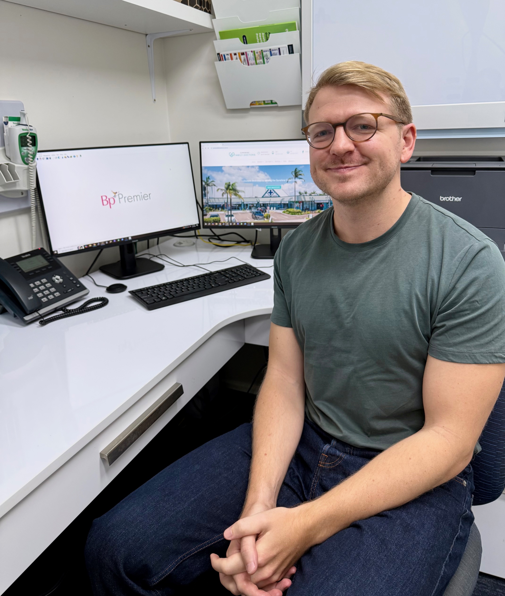 Dr Will McCormack Currimundi Family Doctors desk Dr Will McCormack Currimundi Family Doctors